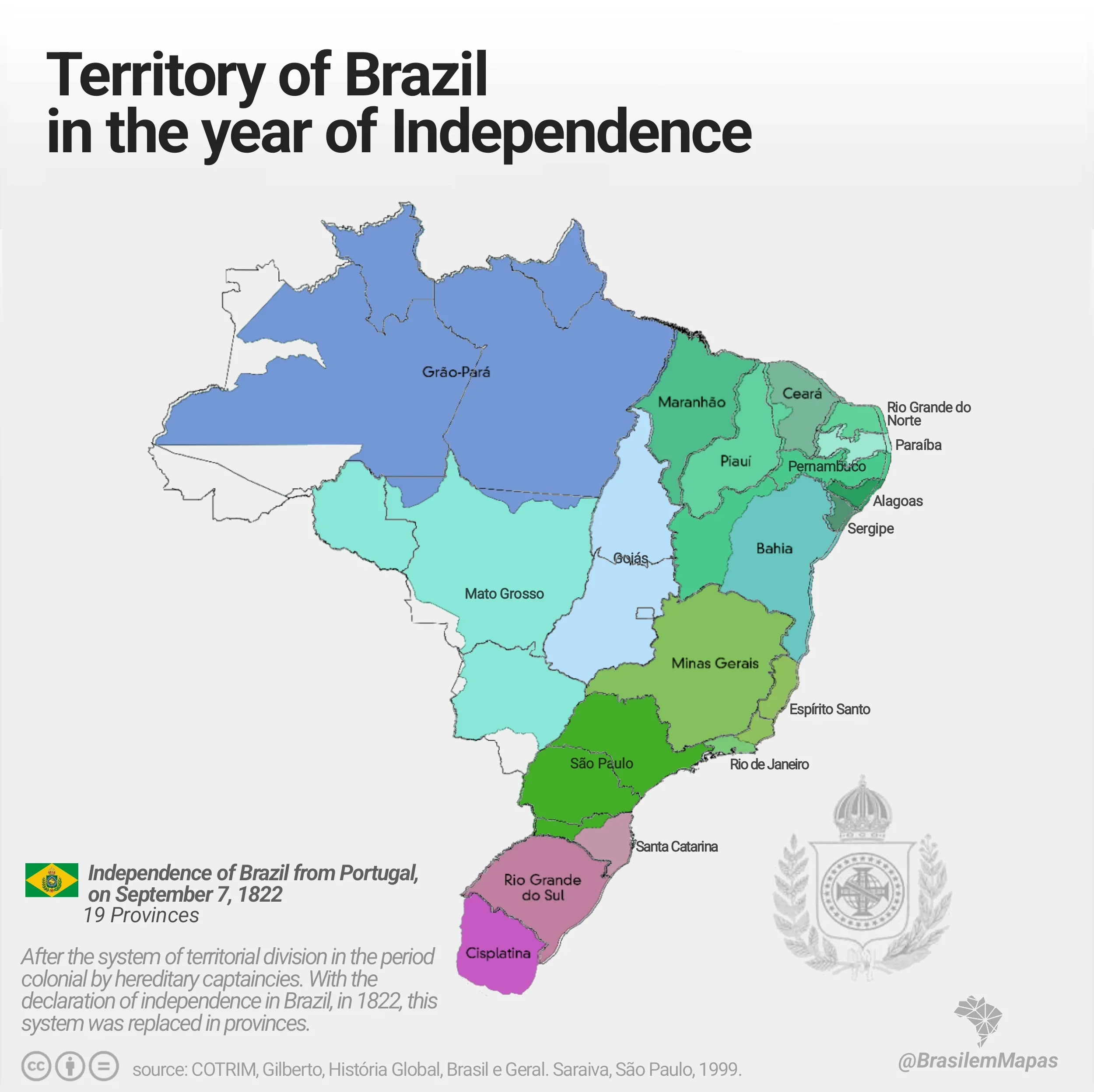 1822 Independence Era Map